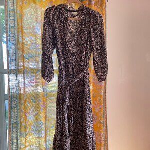 Flowy floral maxi dress with ruffles -- Size S -- Max Studio -- Worn once
